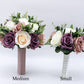 Dusty Rose Mauve cascade Bridal Bouquet, Wedding Bouquet Cascade, Mauve Dusty Rose Ivory Bouquet, Faux Wedding Flowers, Wedding Flowers