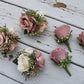 Dusty Rose and Ivory Bouquet, Wedding Bouquets, Bridal Bouquets, Gold Dusty Rose Wedding Flowers, Artificial Wedding Bridesmaids Bouquets,