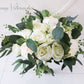Wedding Floral Package, Wedding Bouquets, Bridal Bouquet, Ivory Artificial, Bridesmaids Bouquets, Roses Eucalyptus Peony, Wedding flowers