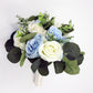Wedding Bouquet light blue and ivory silk, Artificial bridal bouquet and bridesmaids bouquets customized, Faux Flowers for weddings