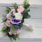 Lilac Blush Wedding Bouquets,Bridal Bouquets, purple pink bouquets for weddings, artificial wedding bouquets, Silk Flowers, Boutonnieres