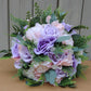 Lilac Blush Wedding Bouquets,Bridal Bouquets, purple pink bouquets for weddings, artificial wedding bouquets, Silk Flowers, Boutonnieres