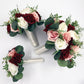 Wedding Bouquet Wine Blush and Ivory, Bridal Bouquet, Bridesmaids bouquet, Artificial Wedding Flowers, Boho Wedding, Burgundy Flowers,