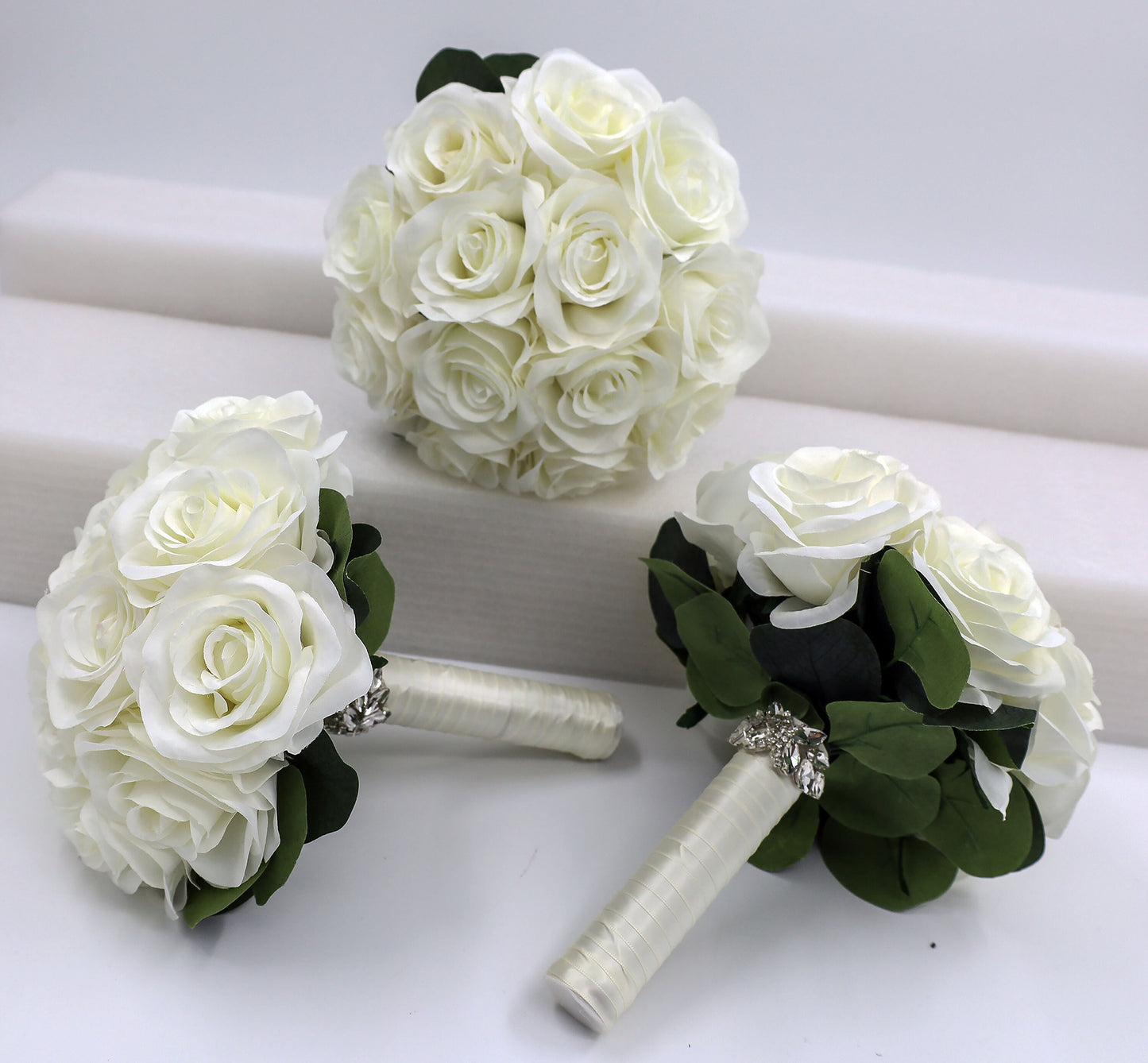 Ivory Bridal bouquet, Wedding Bouquet, Rose Bouquet, Faux Flowers for Weddings, Silk Bouquets and Boutonnieres