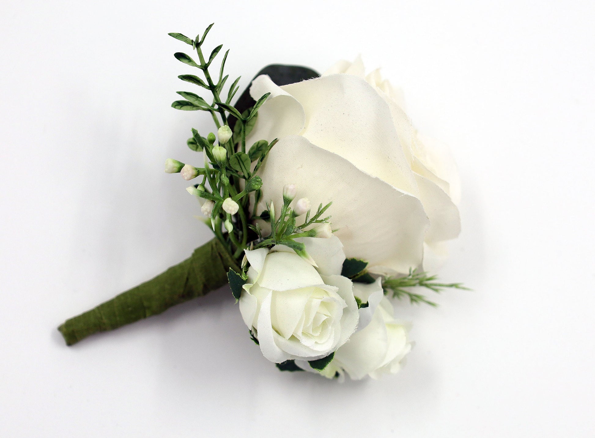 Wedding Bouquet, Bridal Bridesmaids Bouquets, Faux Eucalyptus wedding bouquet, White Ivory Wedding Flowers, Silk Florals for Weddings