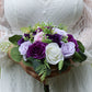 Purple Wedding Bouquets for Bride Bridesmaids, Artificial Boho Bridal Bouquets, Purple Lilac Faux Florals, Silk Wedding flowers