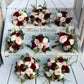 Bouquet Flowers Wedding Wine Blush Ivory Faux Bridal Bouquet Bridesmaids bouquet Artificial Wedding Flowers Bouquet bride Burgundy Flowers