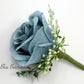 Wedding Bouquet Blue, Artificial Steel Blue Dusty Blue white Bridal Bridesmaids Bouquets, Boho Bouquet Silk, Faux Wedding Flowers, Silk