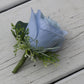 Wedding Bouquet Blue, Artificial Steel Blue Dusty Blue white Bridal Bridesmaids Bouquets, Boho Bouquet Silk, Faux Wedding Flowers, Silk